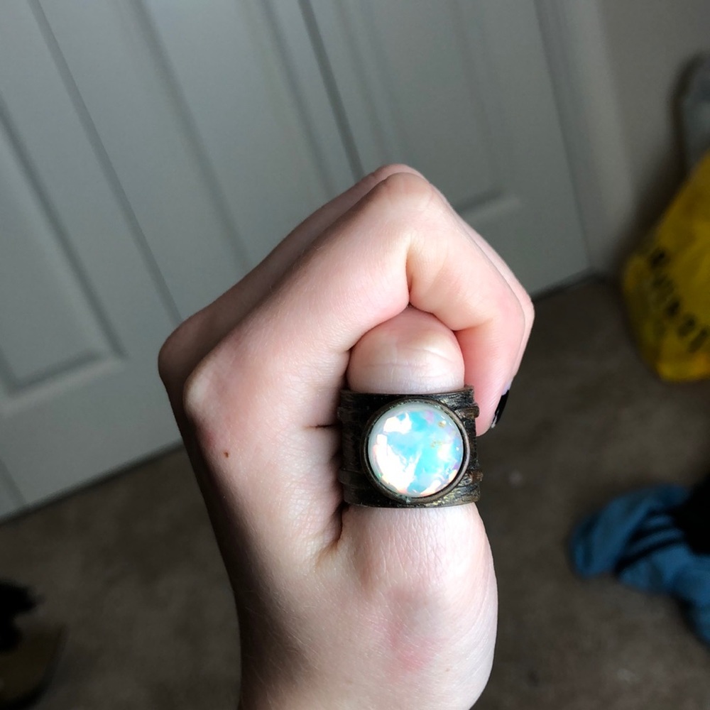 🌿Earthbound Synthetic Opal Ring